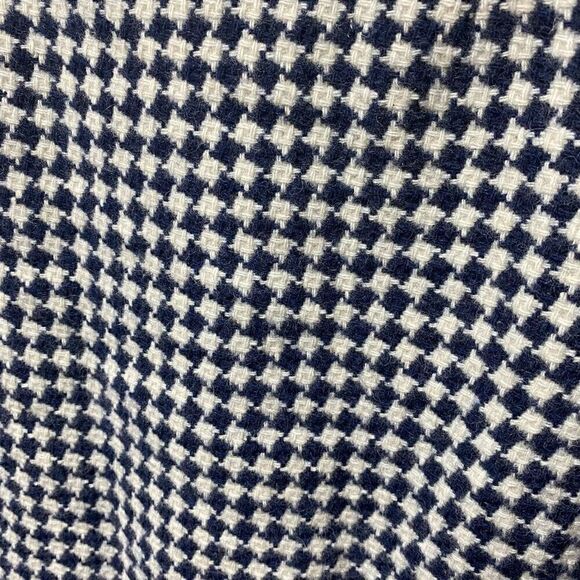 Vintage Wool Blazer Navy Blue and White Houndstooth - Picture 4 of 4